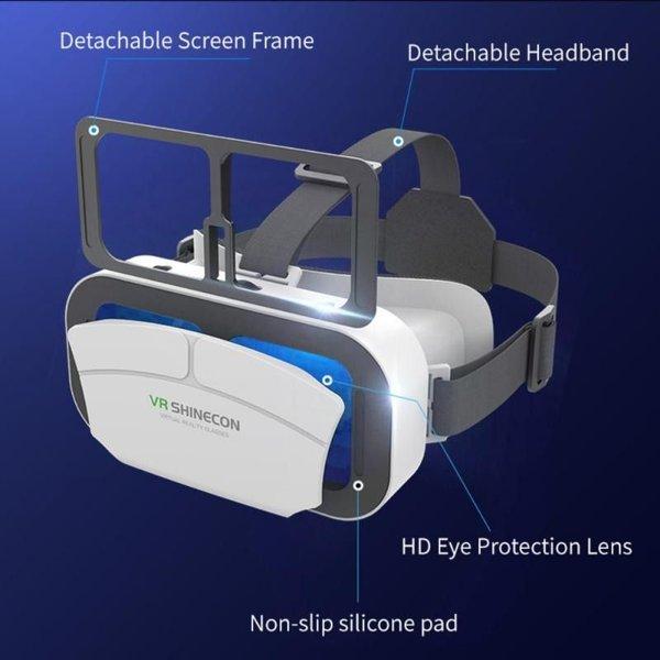 Shinecon Vr Box Imax Giant Screen Virtual Reality Glasses - G12 - White - Virtual Reality Box - Vr B