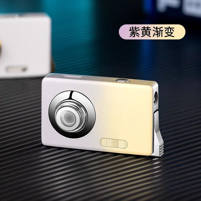 ZC-2064 Korek Api Senter LED Bara Gas Torch Camera Lighter Unik Murah Isi Ulang