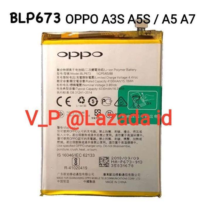 OPPO A3S - OPPO A5S Baterai Batu Battery Batre Batrei Batere Batrai ORIGINAL 100% HP OPPO A3S - OPP