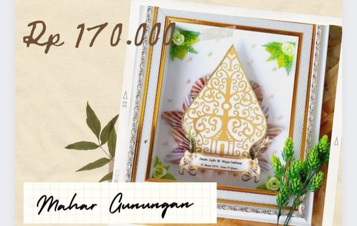 Mahar Pernikahan Gunungan 25x30 12R | Bingkai Murah