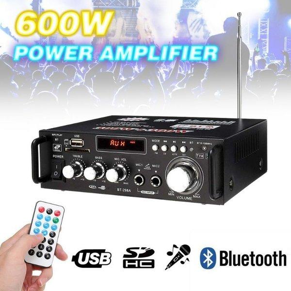 Taffware Bluetooth Eq Audio Amplifier Karaoke Home Theater Fm Radio 600W - Av-298Bt Audio Bluetooth 