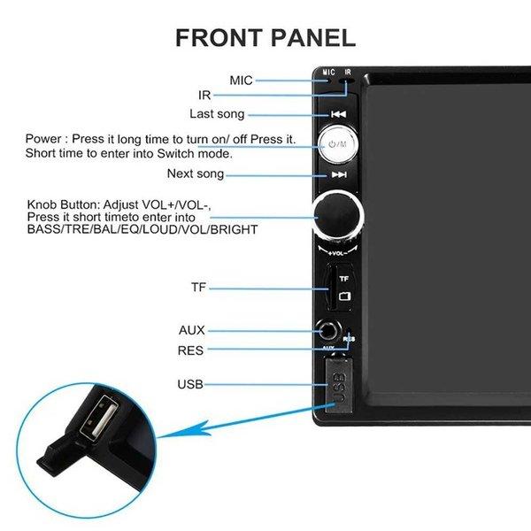 Podofo Tape Audio Mobil Media Player Mp5 Bluetooth Touch Screen 7023B - Audio Mobil Touch Screen Hea