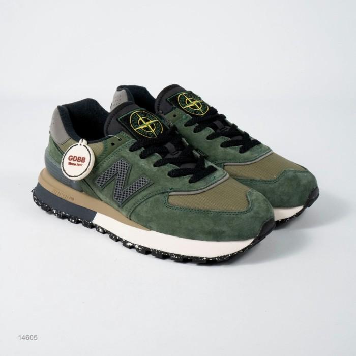 Sepatu NB 574 Legacy Stone Island Dark Green Sneakers Authentic Guaranteed