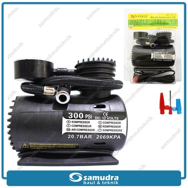 NANKAI Kompresor Mini Pompa Angin Ban Mobil Mini Air Compressor 12V