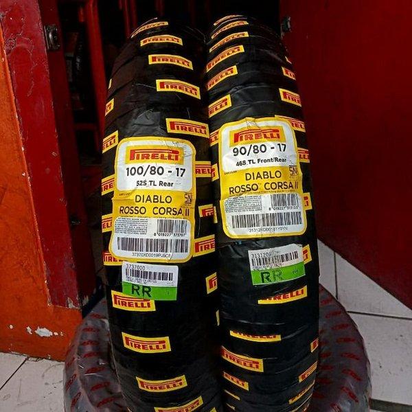 PIRELLI 90 80 17 100 80 17 DIABLO ROSSO CORSA II 2 BAN FU SONIC SUPRA