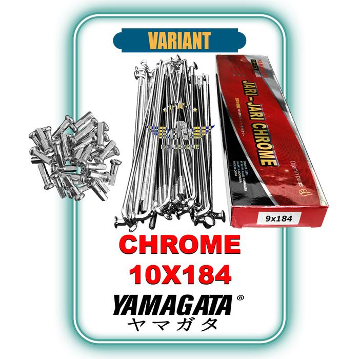 Jari Jari Ruji  Velg Stainless Chrome 9x184 Yamagata