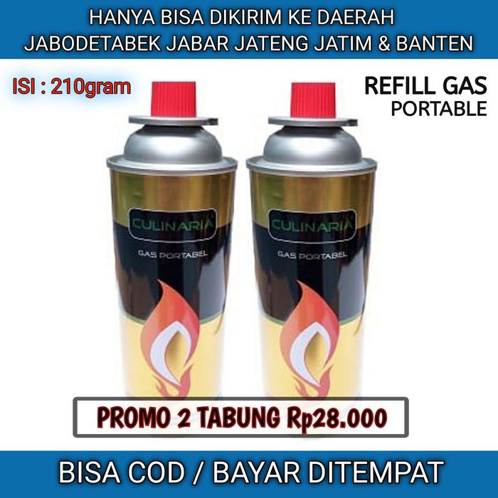 2PCS - GAS PORTABLE GAS KALENG CULINARIA REFILL BUKAN HICOOK SUPERCOOK WONDERFUEL ISI ULANG GAS KALE