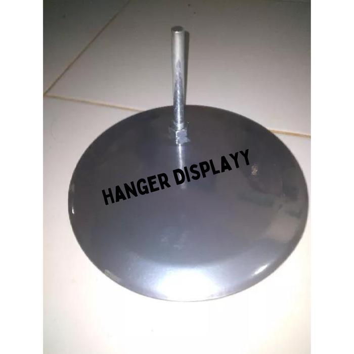 PLAT KAKI PATUNG / MANEKIN UKURAN 25 CM DAN 30 CM + AS BESI / Plat Besi Tatakan Pemberat Patung Mane