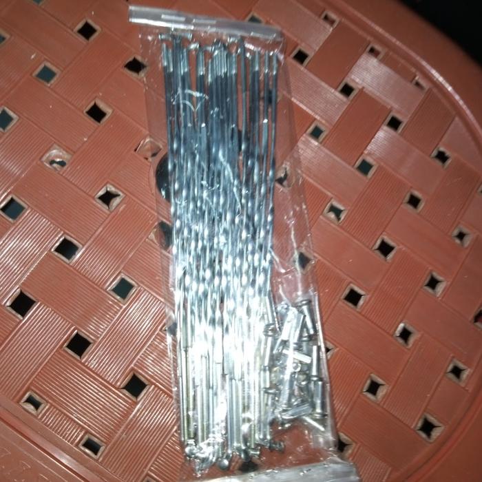20 buah Jari jari ULIR sepeda 16 , ukuran 14 G ruji / spoke 144 mm