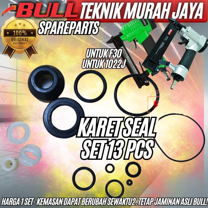 BULL Karet Seal Set 13 Pcs Paku Staples Tembak Air Nailer F30 1022J