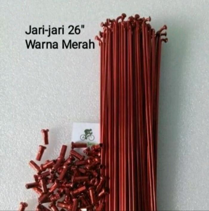 Jari jari warna sepeda 26 panjang 260mm steel 72pcs Merah Biru Hijau Gold,spoke ruji jari-jari warna