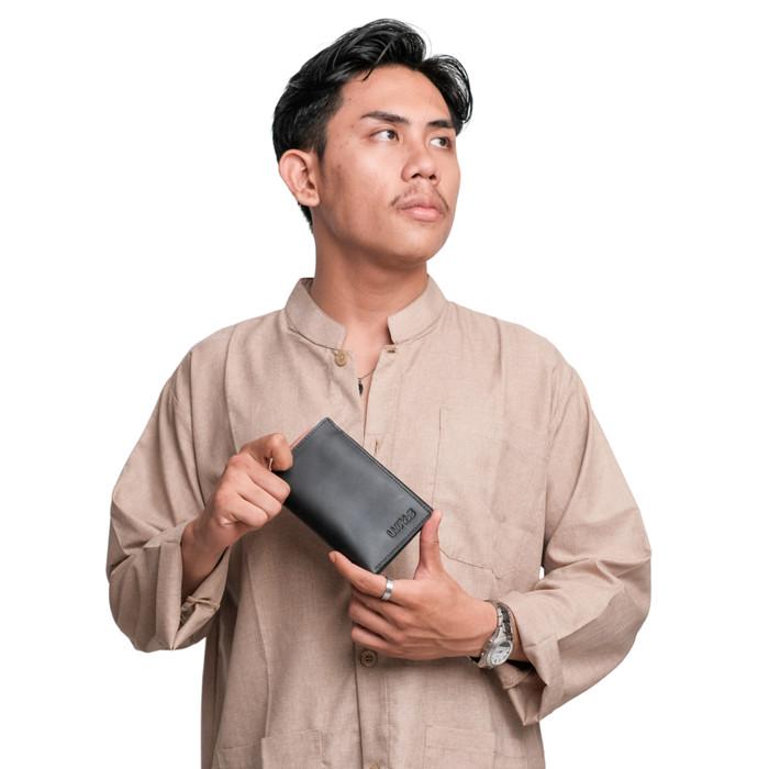 [LFP002] LUFAS Dompet Lipat Kulit Panjang - Pria/Wanita