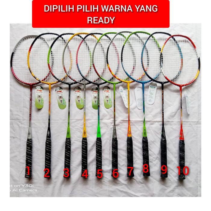 Paket Spesial Raket Badminton Lentur Yonex Dan Li-ning Terlengkap Termurah Bonus Tas Gratis Towel Gr