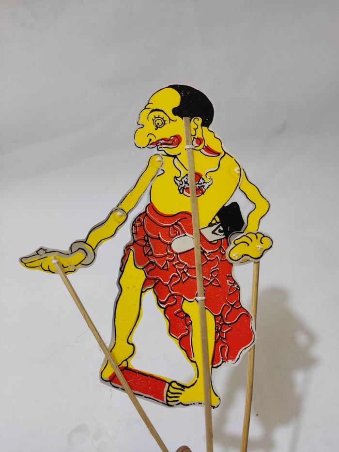 mainan anak wayang kulit bahan mika karakter gareng