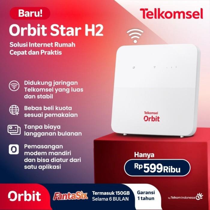 Modem Router Orbit Star H2 Wifi B320 Telkomsel 4G Bonus Data 150GB