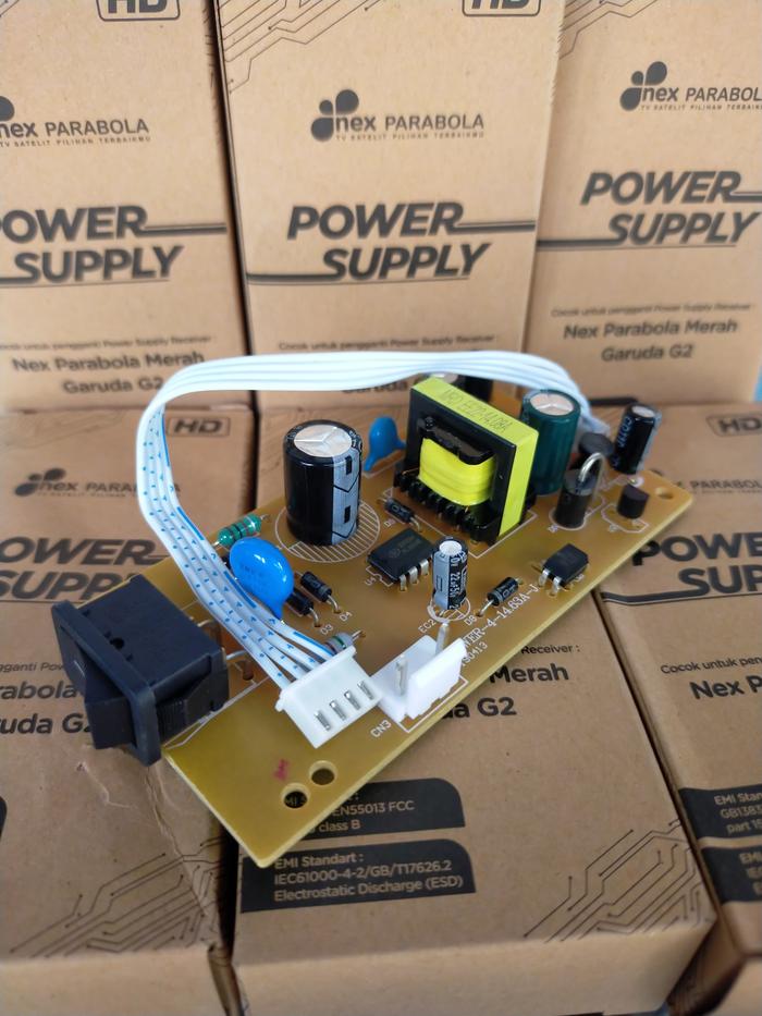 POWER SUPPLY / REGULATOR / PSU UNTUK RECEIVER NEX PARABOLA KUNING / NEX PARABOLA HITAM / NEX GARUDA 