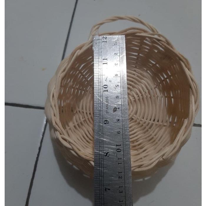 Pot / Vas Bunga Rotan Dinding Tempel Gantung Daun Juntai Bunga Rambat