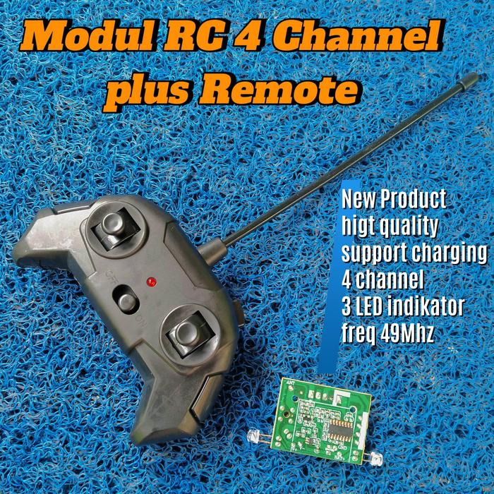 Modul Remote Control 4 Channel. RC mainan 4 saluran 49MHZ Frequensi