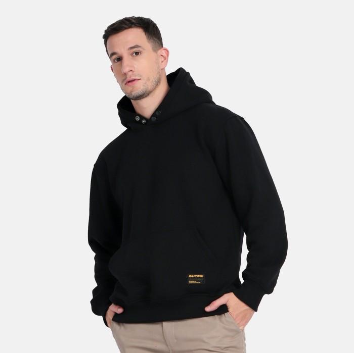 Guteninc - Sweater Hitam Pria Pro Black Hoodie