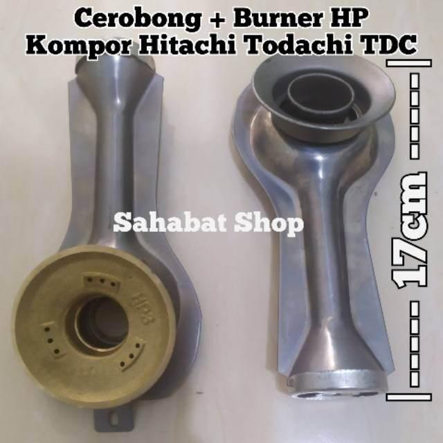 CEROBONG + BURNER KUNINGAN HP3 1SET KOMPOR GAS TODACHI HITACHI TDC HOCK