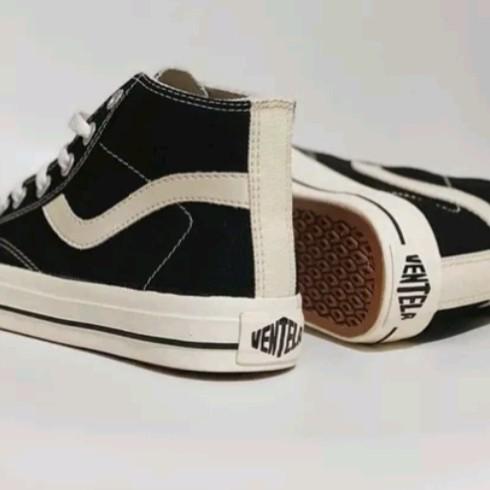 Sepatu ventela public high black natural sepatu ventela hitam putih
