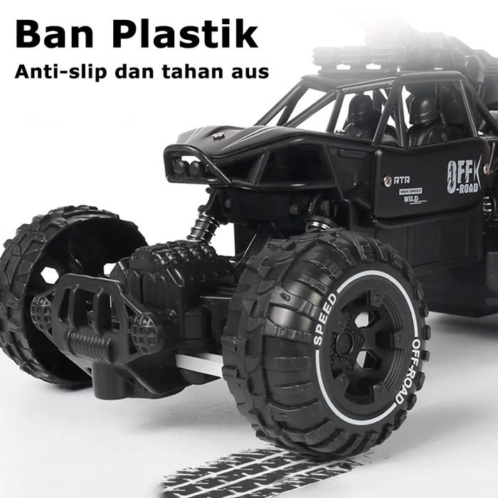 Mobil Remote Control 6 Roda dengan Lampu RC Mobil Offroad Climber Bahan Alloy 4WD