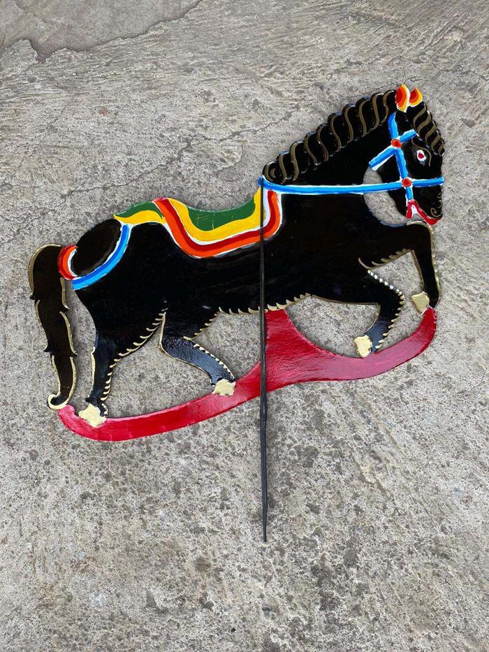 MAINAN ANAK WAYANG KERTAS MAINAN HEWAN BINATANG KUDA HIASAN DINDING PANJANG 60 cm