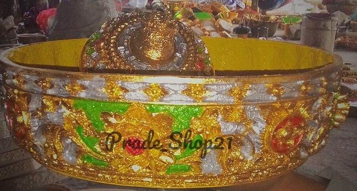 Kepe bulat & saab ukir bali ukuran 26cm