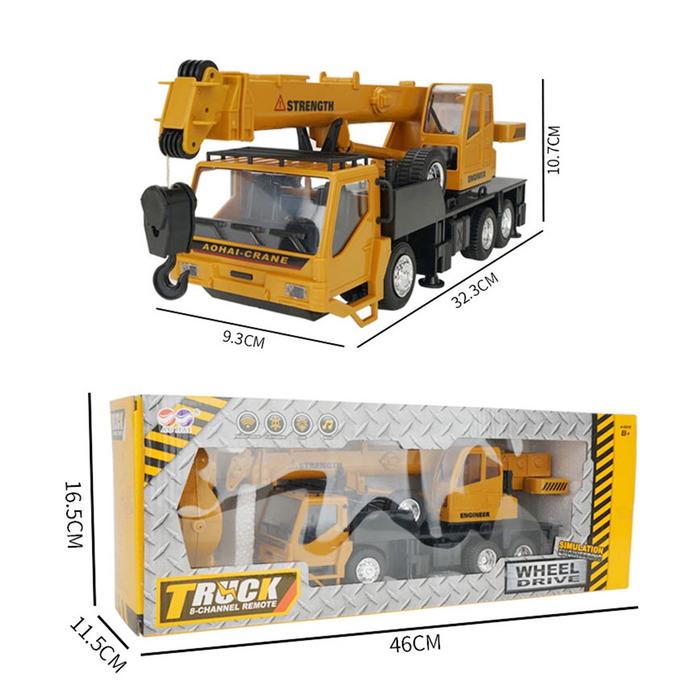 Model Paduan Simulasi Kendaraan Dump Truk Remote Control Mainan RC Truk Pemuat Konstruksi dengan Lam