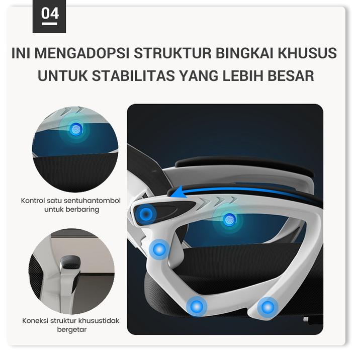 Sakula Kursi Komputer Kursi Belajar Kursi Kantor Kursi Kerja Kursi Mesh Kursi Putar Ergonomis