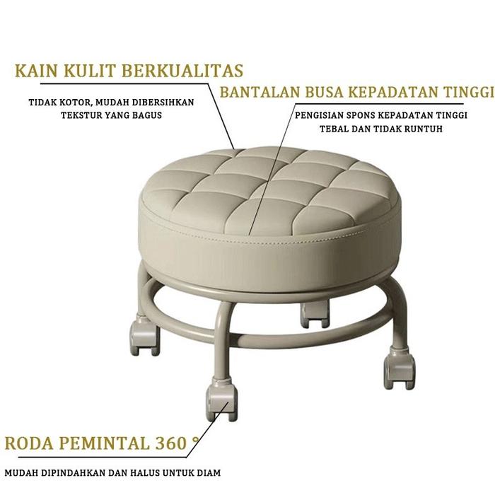 PIXI MINI CHAIR Kursi Santai Kursi Bulat Roda Kursi Kecil Kursi Roda Kursi Komputer Kursi Belajar Ku