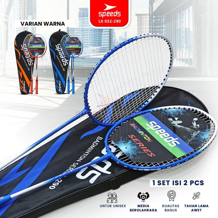 Raket Badminton Bulu Tangkis Olahraga Badminton Racket Badminton Berkualitas Free Tas SPEEDS 032-290