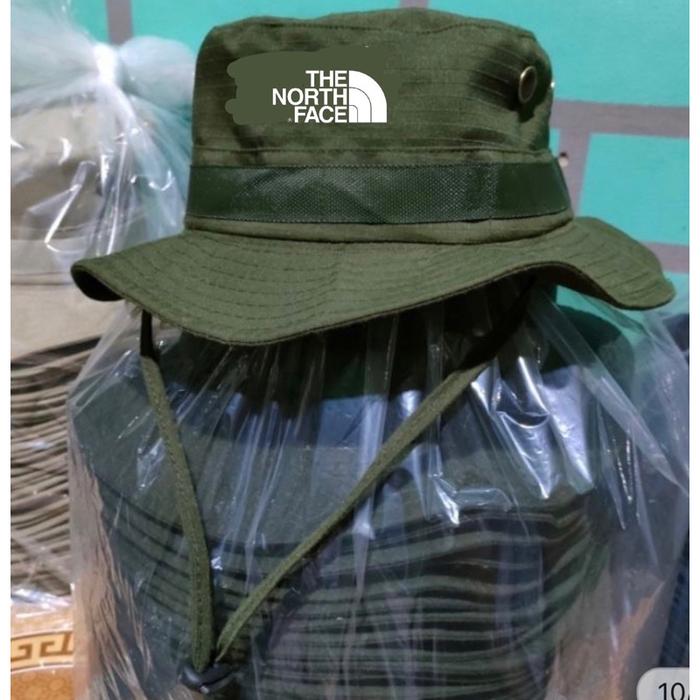 TOPI BUCKET RIMBA BORDIR TNF OUTDOOR GUNUNG/ GRATIS ONKIR//READY STOCK