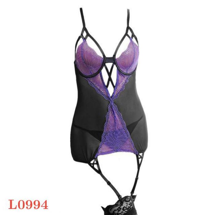 Baju Tidur Wanita Lingerie Sexy L0994 Set Stocking