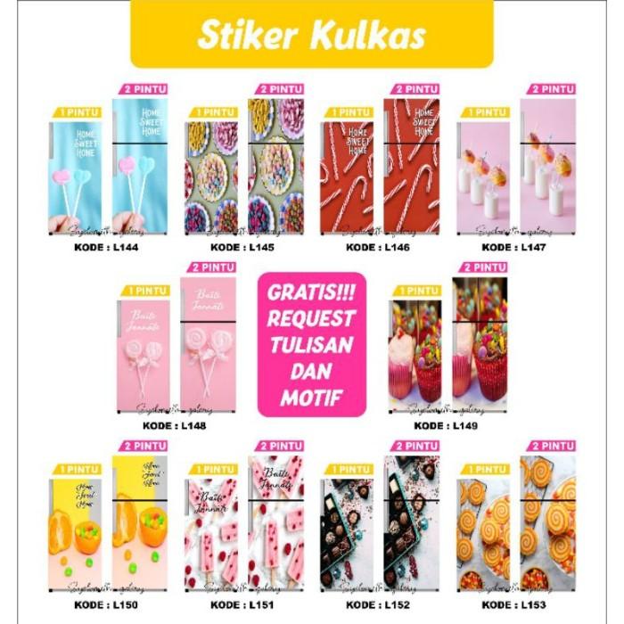 FJ536 STICKER KULKAS 1 PINTU - STICKER KULKAS 2 PINTU MOTIF CANDY