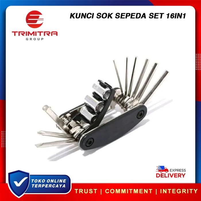 Kunci Sok Sepeda / Kunci Pas Sepeda Set 16in1 MULTIFUNGSI