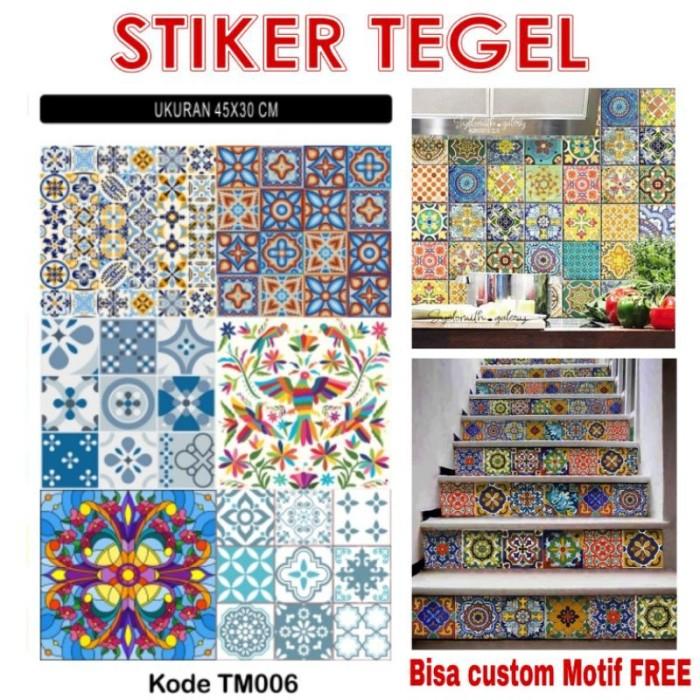 WF071 Stiker Tegel Hiasan Dekorasi Dinding DapurKulkas Tangga Lantai K
