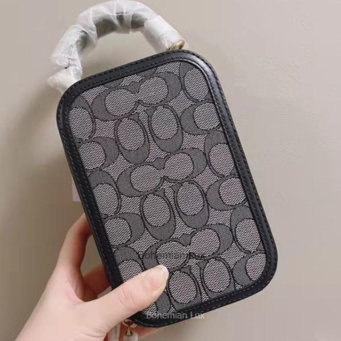NEW!!! COACH Phone Sling Bag Crossbody Bag In Signature Canvas [Frosty Shop1]