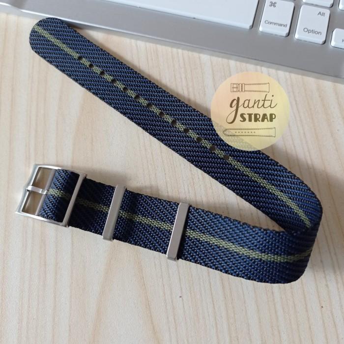 Woven Nato Strap / Twill Nylon Strap Tudor Style Silver Buckle