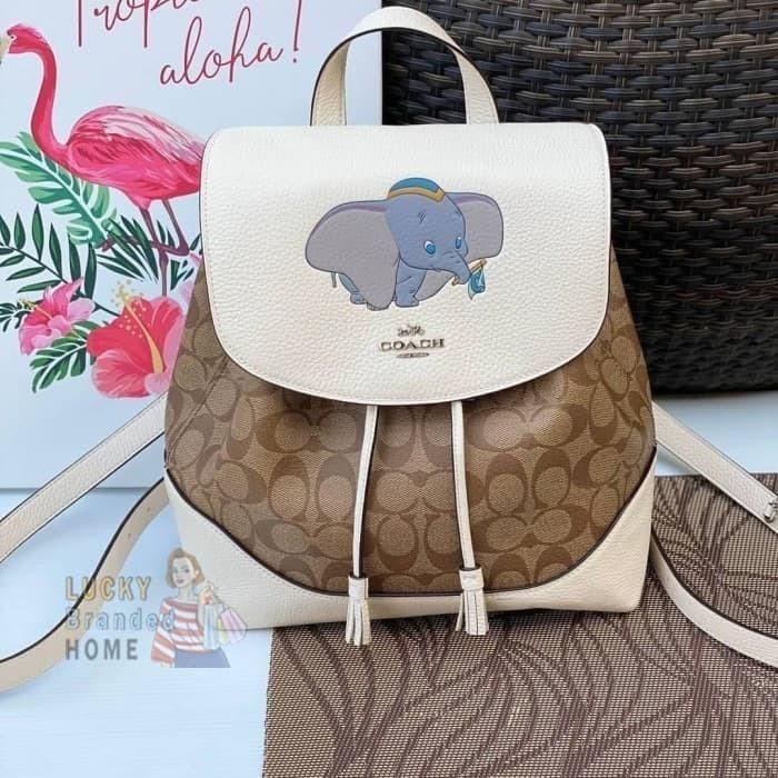 NEW!!! Tas COACH 91121 Disney Elle Backpack Signature Canvas With Dumbo ORI [Frosty Shop1]