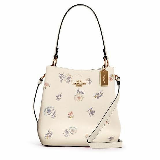 NEW!!! COACH SMALL TOWN BUCKET BAG WITH DANDELION FLORAL PRINT (IMOVG) [Frosty Shop1]