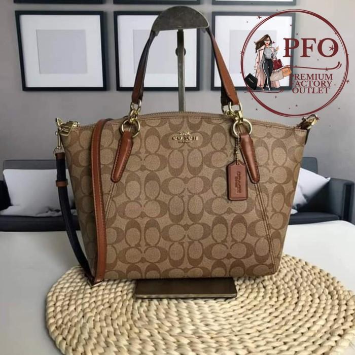 NEW!!! Tas COACH Signature Small Kelsey Khaki Saddle Hand Bag 28989 ORIGINAL [Frosty Shop1]