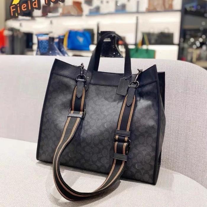 NEW!!! COACH FIELD TOTEBAG 40 CROSSBODY IN BLACK SIGNATURE AUTHENTIC [Frosty Shop1]