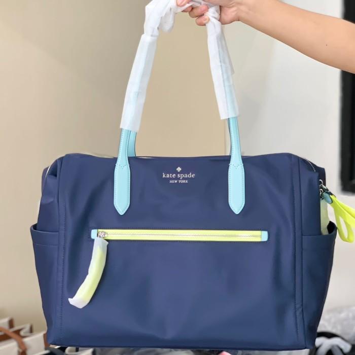 NEW!!! Kate Spade Chelsea Weekender Nylon Blazer Blue Multi [Frosty Shop1]