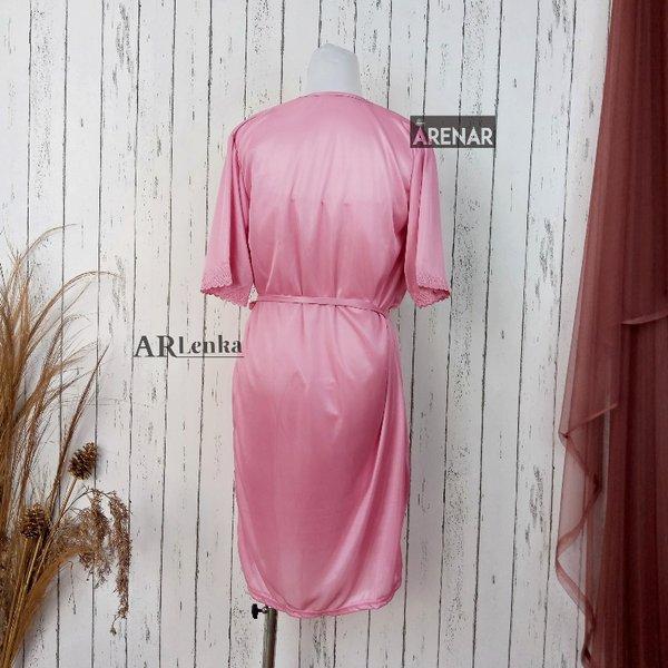 Ska179 Sexy Dress Lingerie Pink Nude Dan Kimono - Kimono Full Set - Baju Tidur Tipis Transparan Wani