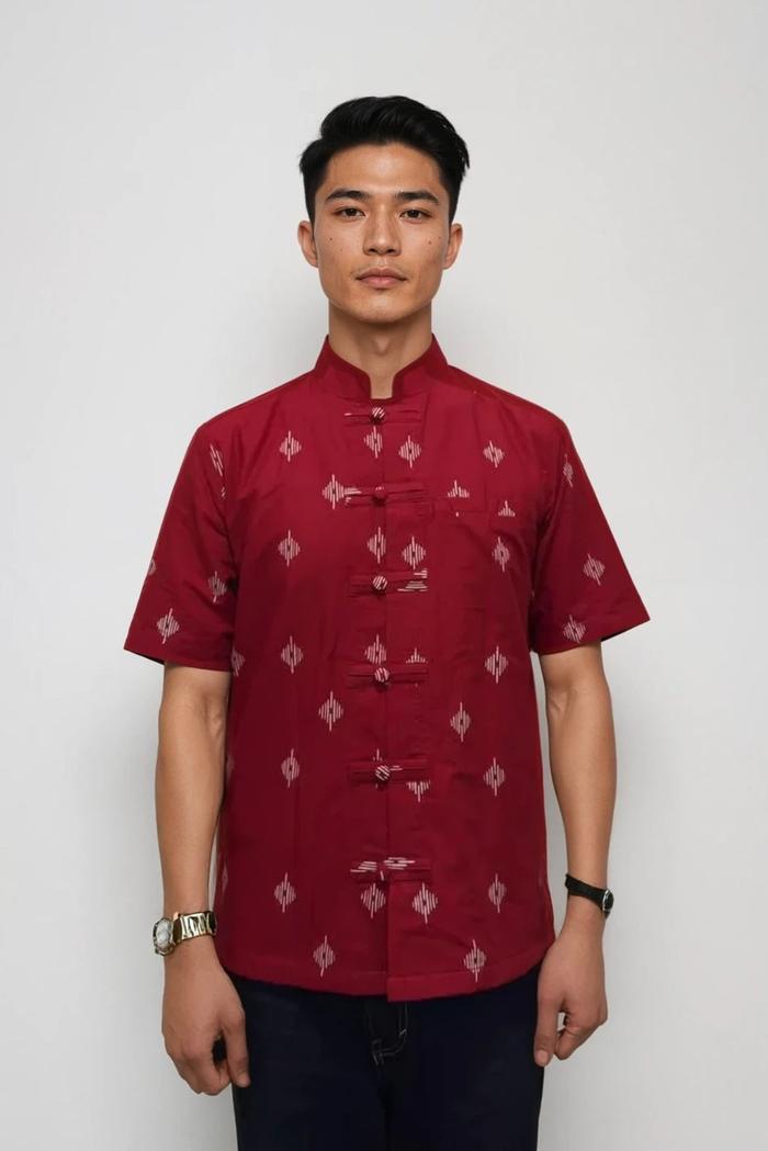 OE Lunar 2025 - Red Wu Batik Shirt