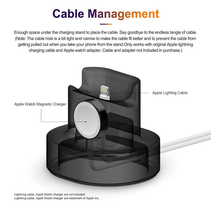(IMPORT) 2 in 1 Silicone Charging Stand for Apple Watch Iphone for Airpods Base Wireless Charger Hol