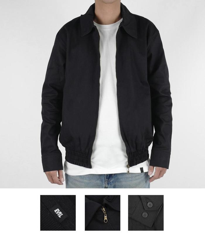 JAKET DENIM LENGAN PANJANG PRIA HITAM EVIL ARMY | CHARLES L24 BLACK