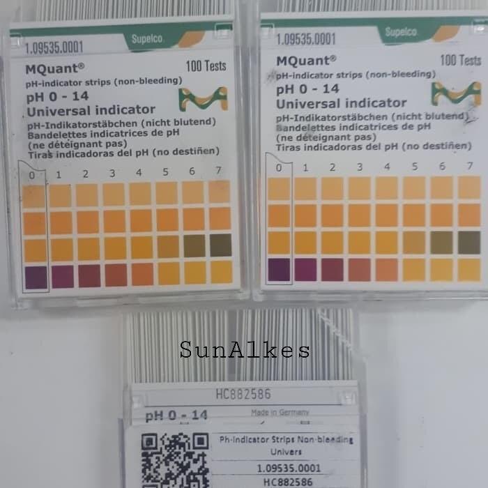 MQuant Universal PH 0-14 Strip 100 Tests/ Kertas pH/ pH indikator
