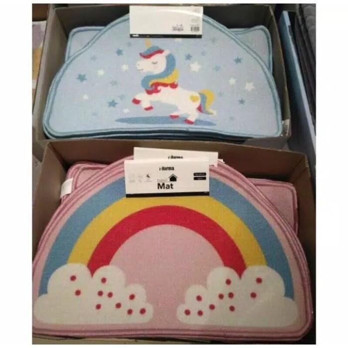 KESET UNICORN INFORMA INDOOR MAT ANAK KAMAR TIDUR MANDI TOILET RAINBOW
